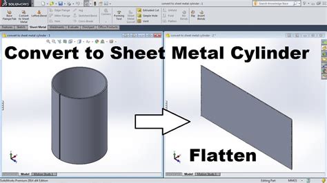 how to convert a part to sheet metal solidworks|how to sheet metal solidworks.